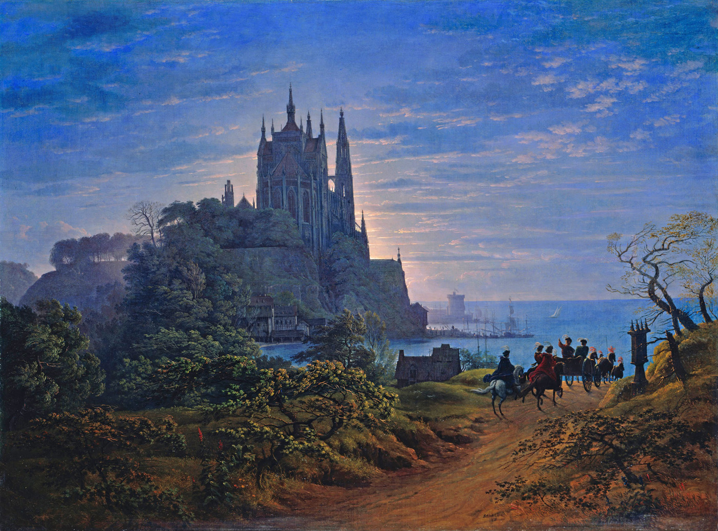 church on a rock by the sea